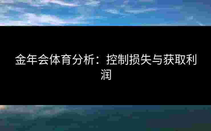 金年会体育分析：控制损失与获取利润